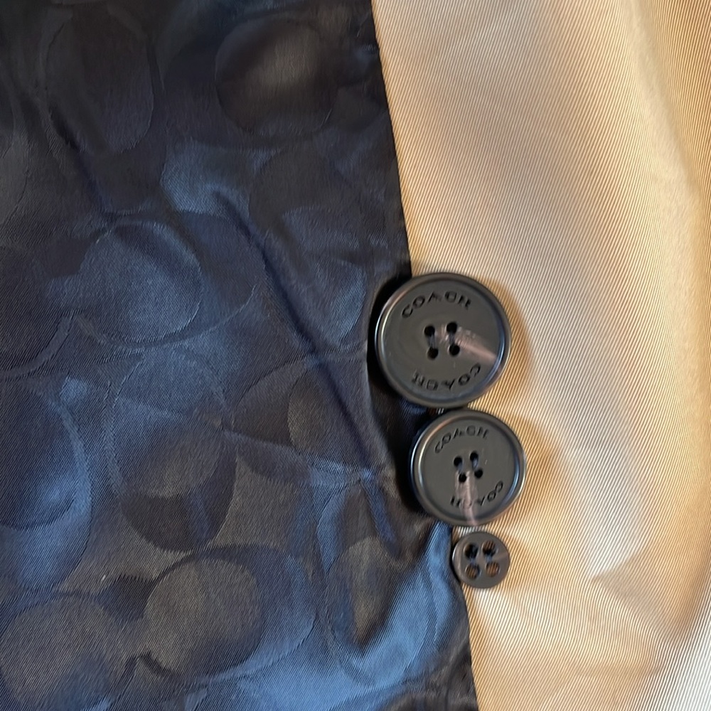 COACH NWT Classic Khaki Quilted Trench Coat size XS - Picture 14 of 16